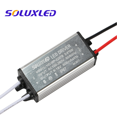 屋外の照明はスポット ライトのための防水導かれたドライバー 3-5*3W DC9-18V 580ma 600ma